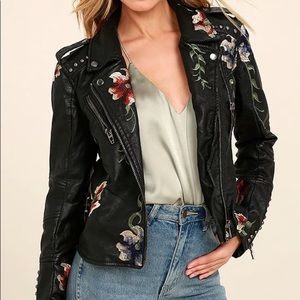 blank nyc floral moto jacket